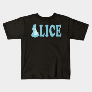 we are alice in blue Kids T-Shirt